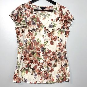 2 for $20. Reitmans Floral V-Neck Blouse Medium